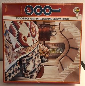 Vintage 1991 American Publishing 1000 Piece Puzzle Designed for Comfort Quilt.